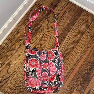 Vera Bradley Pink and Black Quilted Shoulder Bag